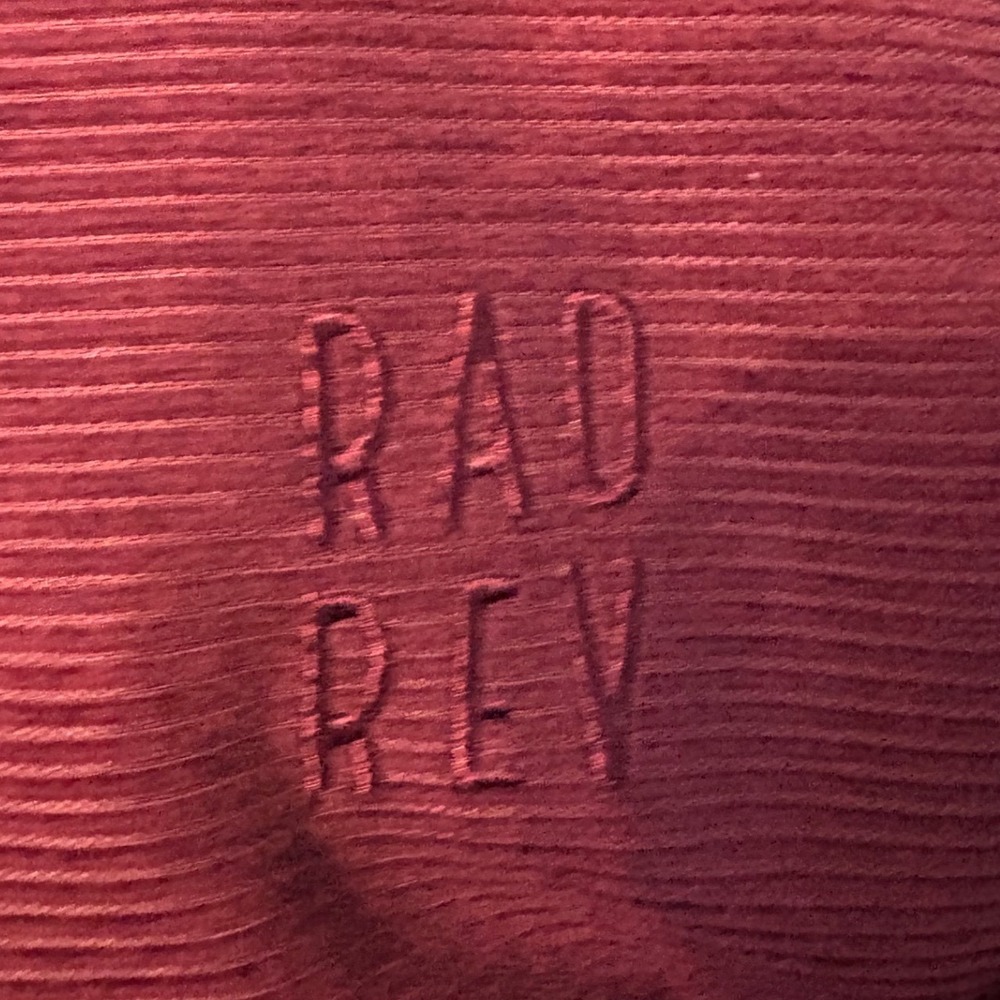 Rad Rev Burgundy Corduroy Backpack Lightning Bolt Lining Mini Diaper Bag Travel - Picture 2 of 12